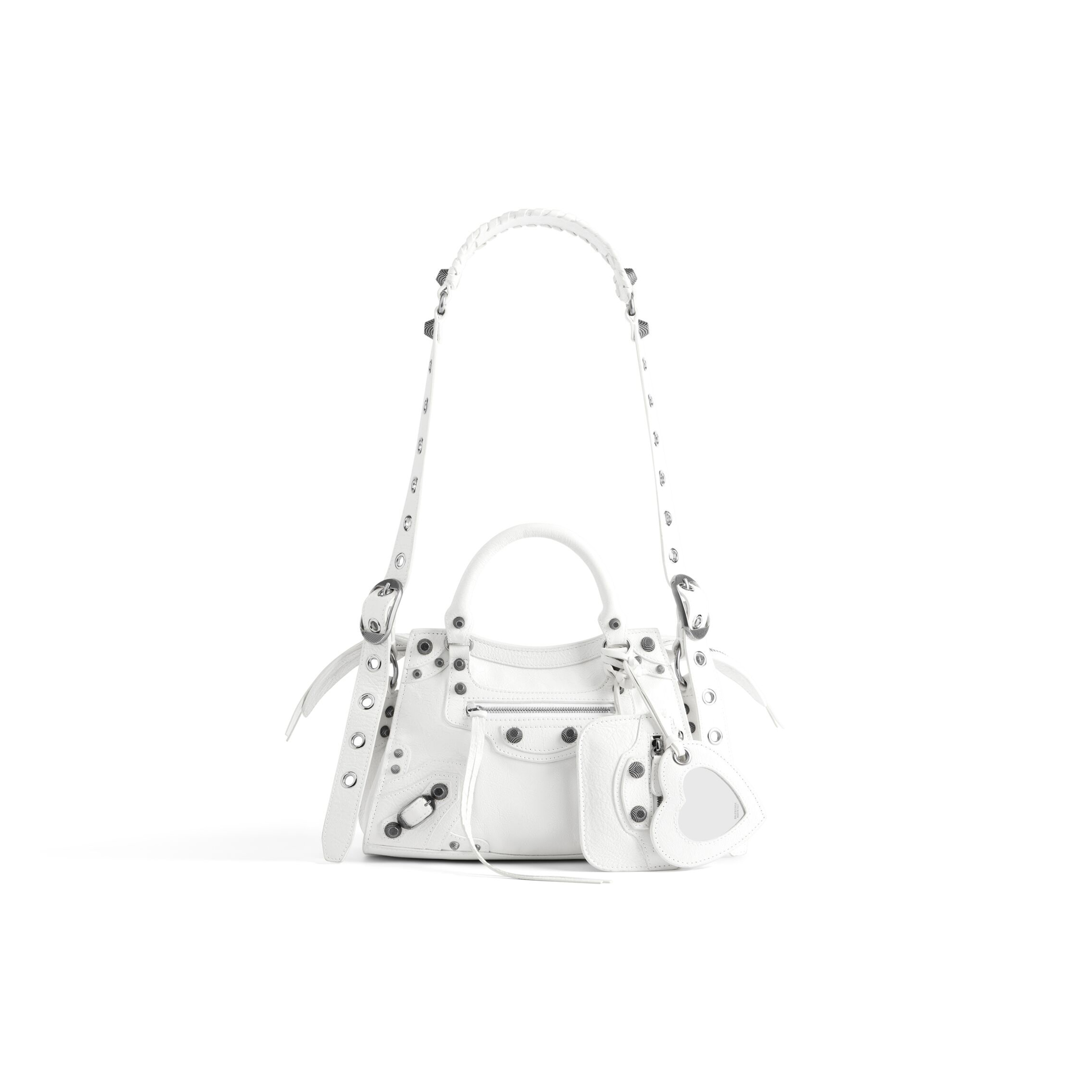 BALENCIAGA WOMEN'S NEO CAGOLE XS HANDBAG IN WHITE 700940210B09104 (26*17.8*11.4cm)